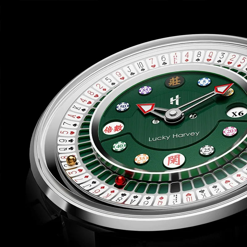 Lucky Harvey Player Series Poker Roulette Mechanical Watch