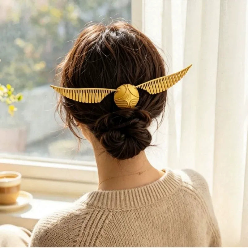 Golden Snitch 3D Printed Statement Hair Clip