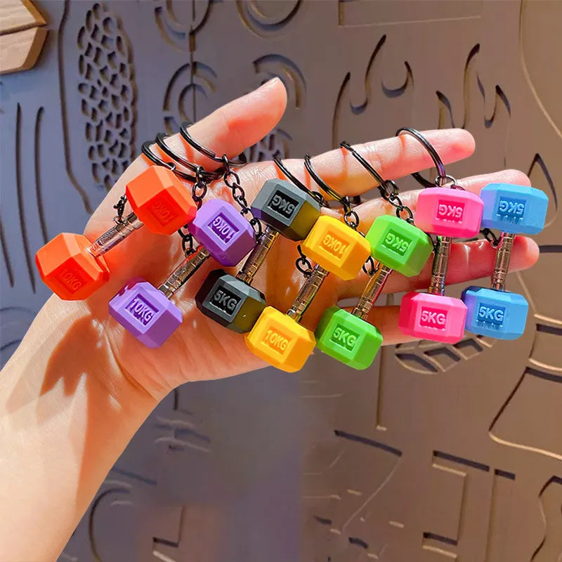 Dumbbell Gym Motivation Keychain