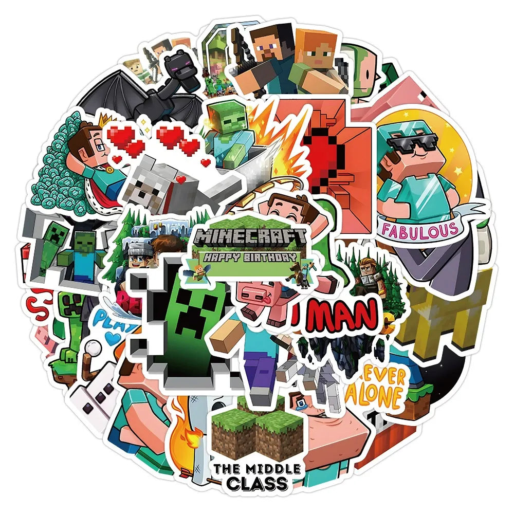 Minecraft Premium Vinyl Sticker Pack (50 Pcs)