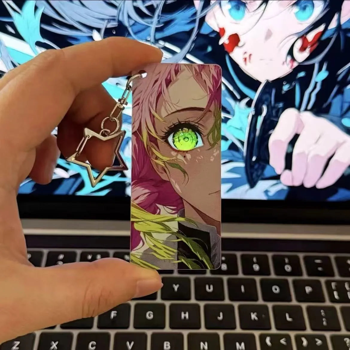 Demon Slayer Glowing Eyes Card Keychain