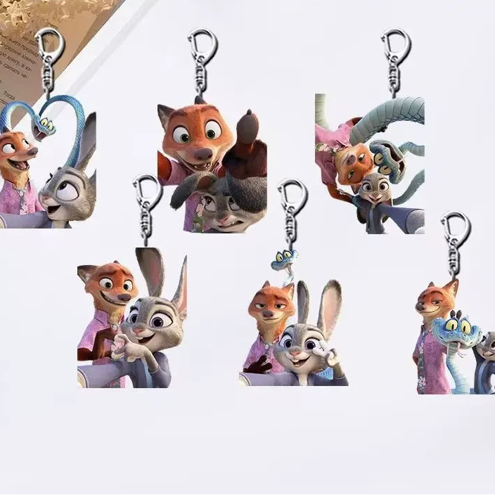 Zootopia 2 Selfie Squad Acrylic Charm Keychain