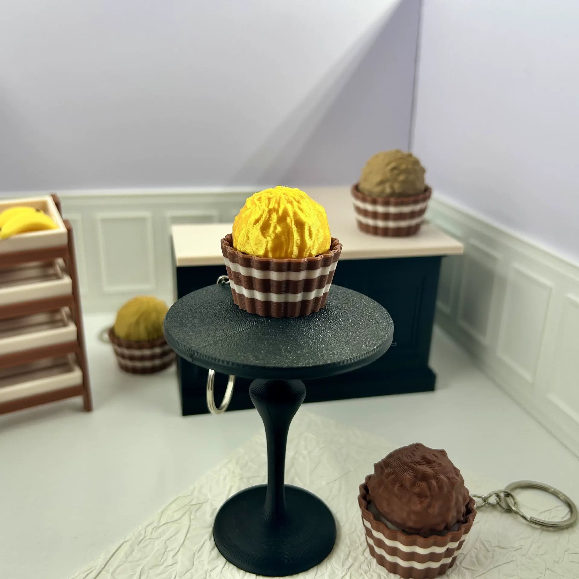 Rocher Truffle Tactile Desk Clicker Fidget Keychain
