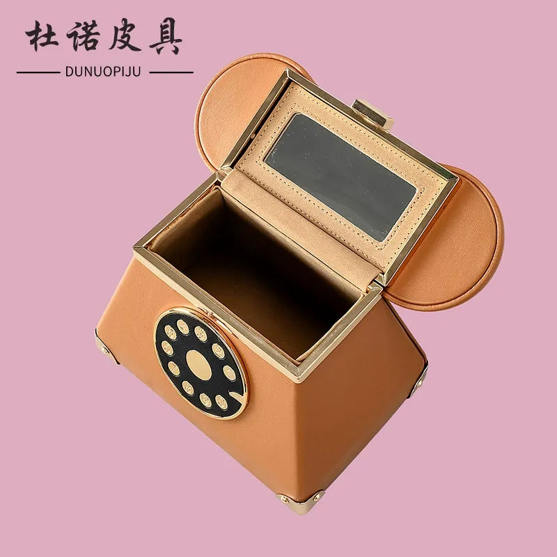 Retro-Dial Landline Luxe Vintage Telephone Handbag