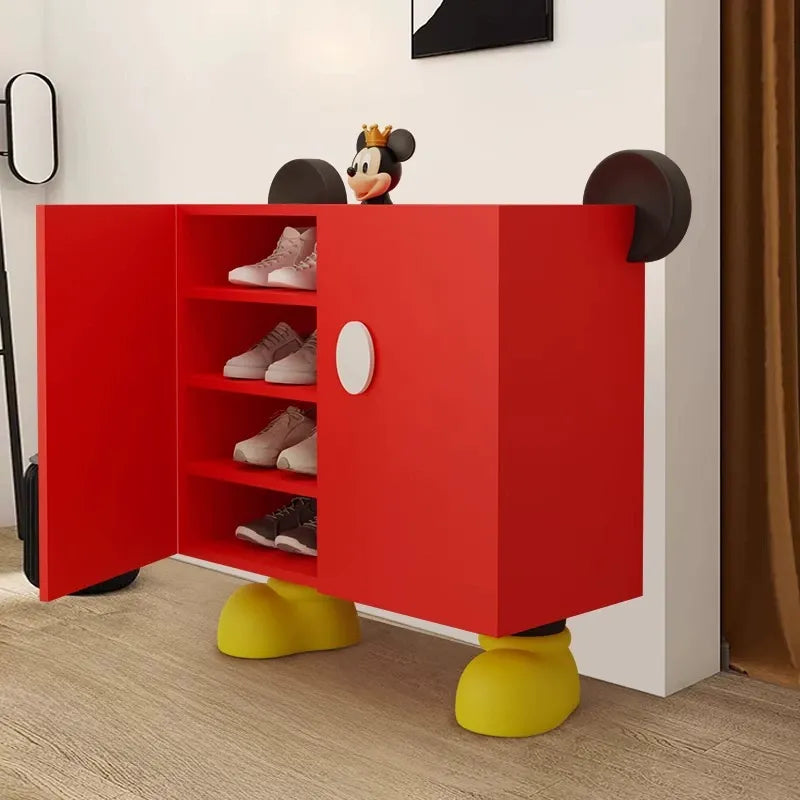 Vintage Mickey Premium Entryway Shoe Cabinet