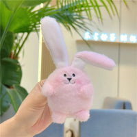 Fluffy Lop-Eared Bunny Plush Keychain
