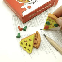 ممحاة بيتزا لذيذة سهلة المسح (مجموعة من 7 قطع) 