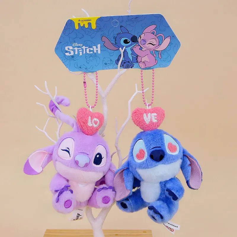 Stitch & Angel Love Couple Keychain