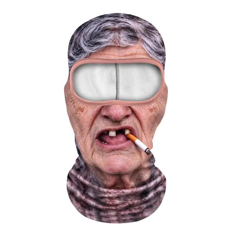 Grandpa Realistic Face Winter Balaclava Mask