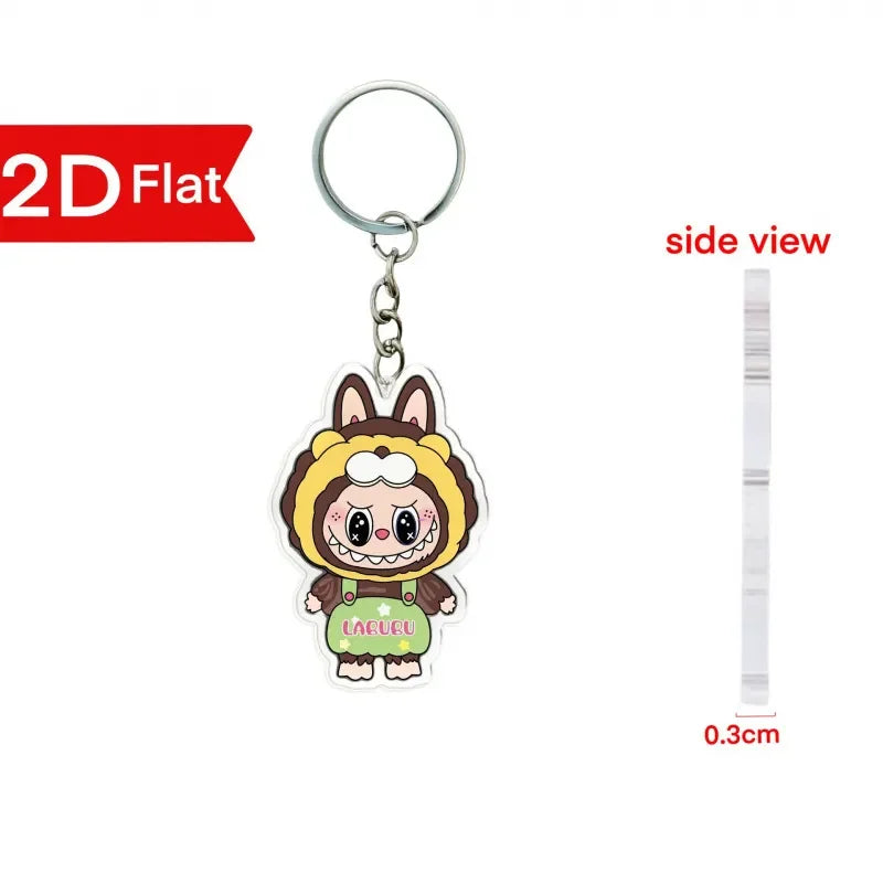 Labubu Flat Friends 2D Keychain