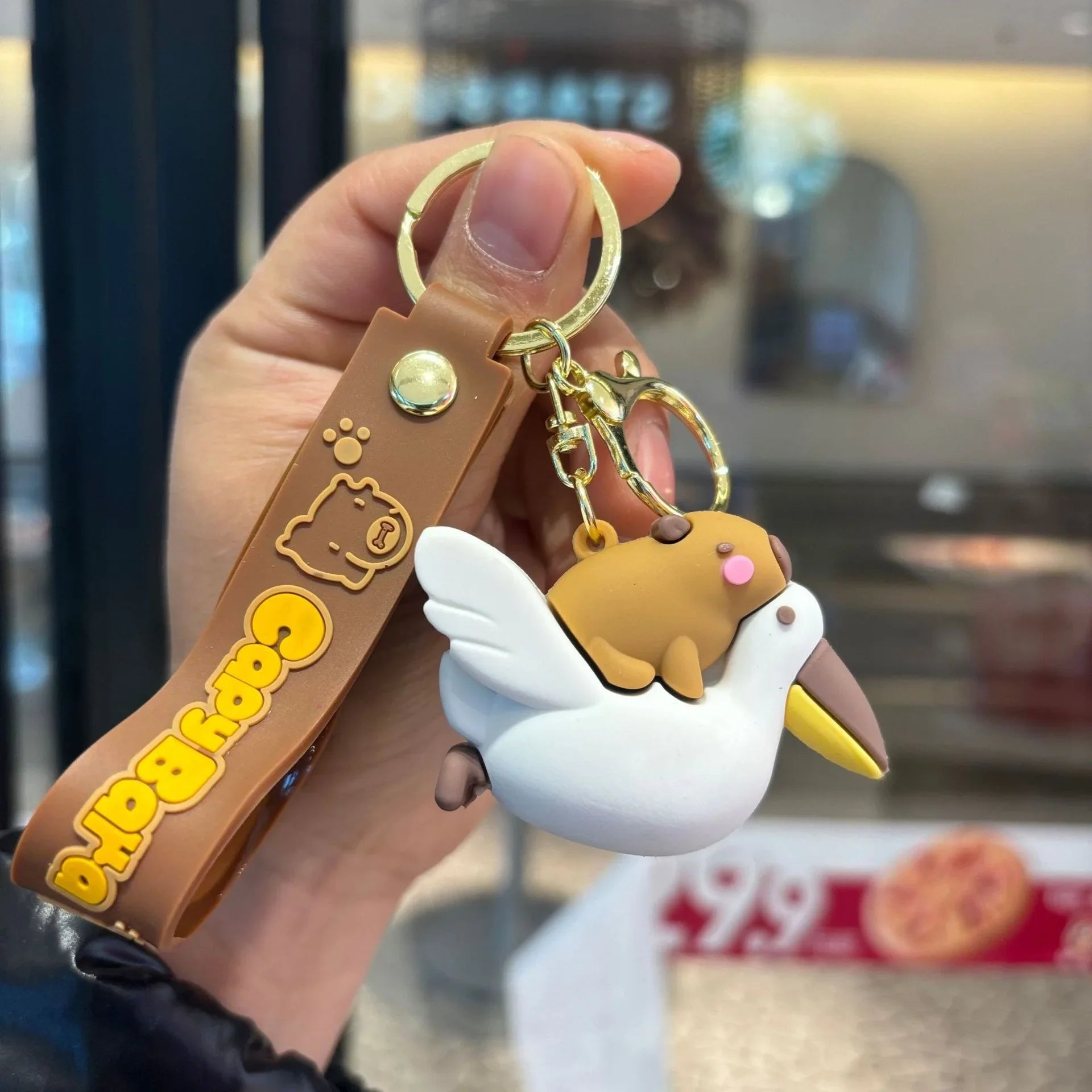 Rider Capybara 3D Keychain