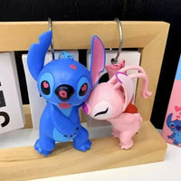 Stitch & Angel Kiss & Love Keychain