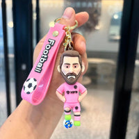 Star Studded Lineup Footballer Keychain