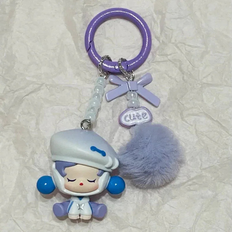 SkullPanda Opulent Pom Pom Keychain