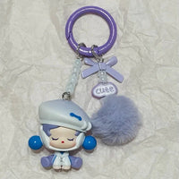 SkullPanda Opulent Pom Pom Keychain