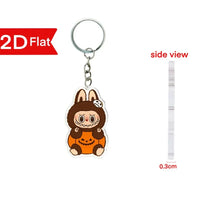 Labubu Flat Friends 2D Keychain
