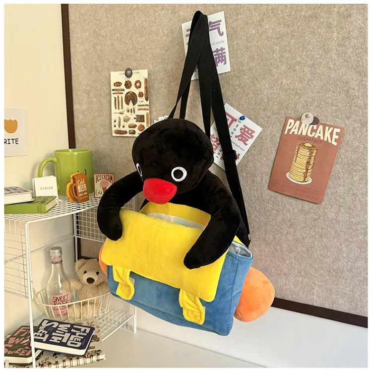 Fuzzy Pingu Pal Plush Backpack