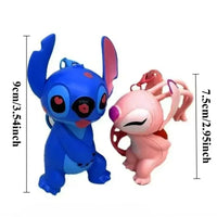 Stitch & Angel Kiss & Love Keychain