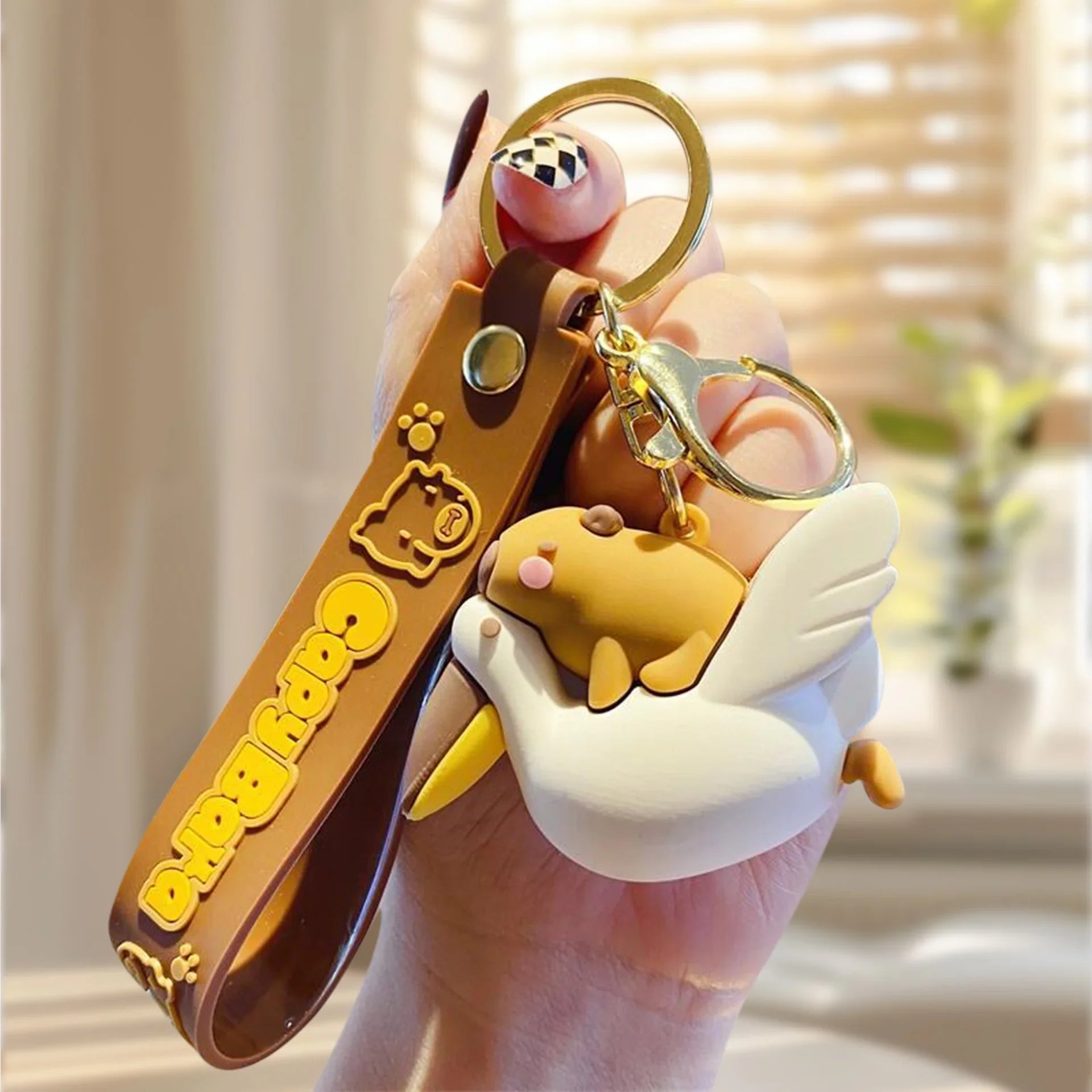 Rider Capybara 3D Keychain