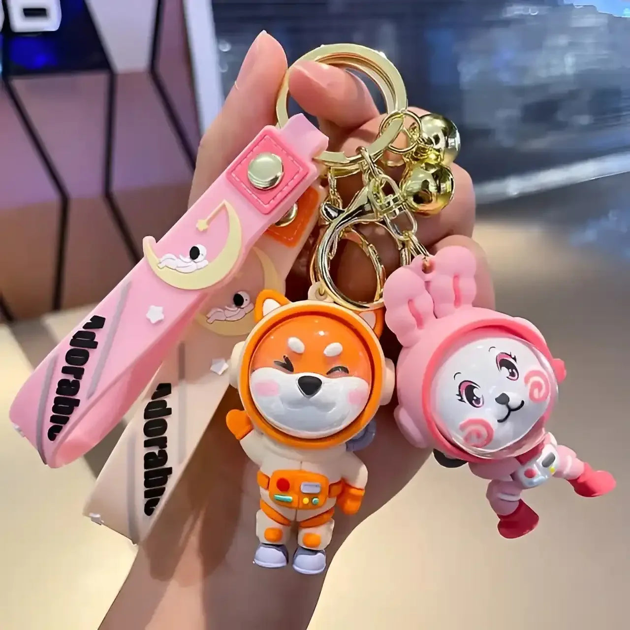 Space Charming Animal Keychain