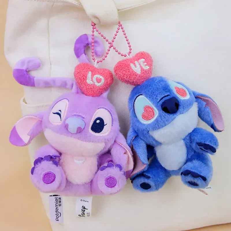 Stitch & Angel Love Couple Keychain