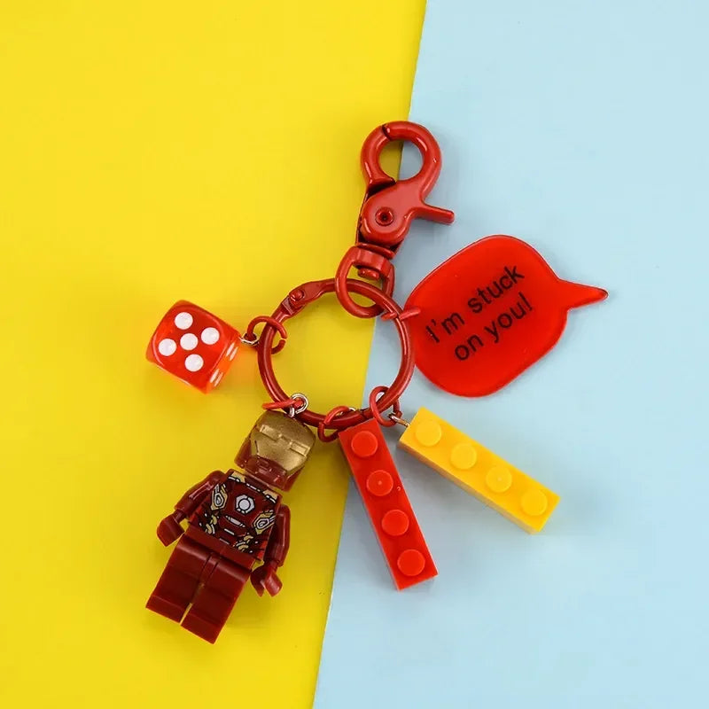 Brick Brigade Hero Blocks Keychain