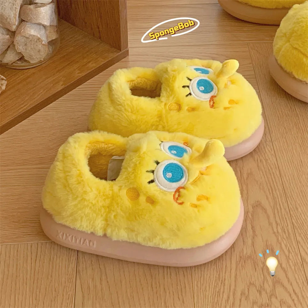 SpongeBob SquarePants Plush Fleece Slippers