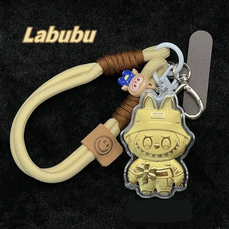 Labubu 20mg Gold Charm Keychain
