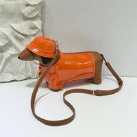 Berry-Sweet Raincoat Dachshund Crossbody Bag