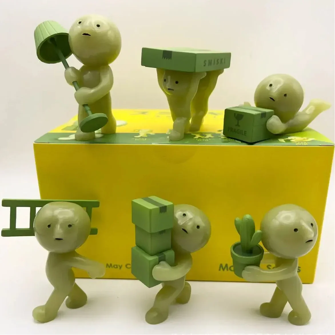 Smiski Moving Series Glow in the Dark Figurines