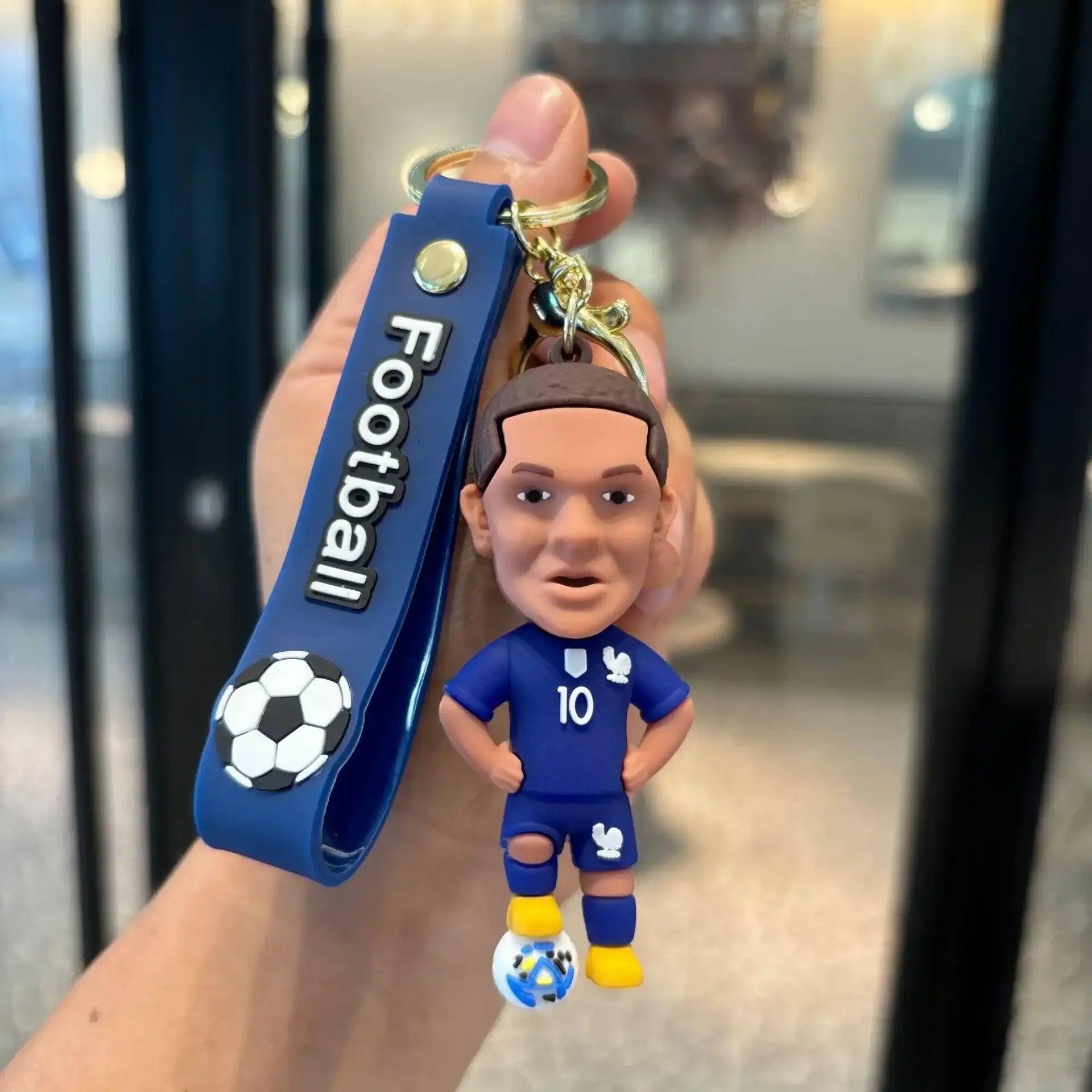 Star Studded Lineup Footballer Keychain