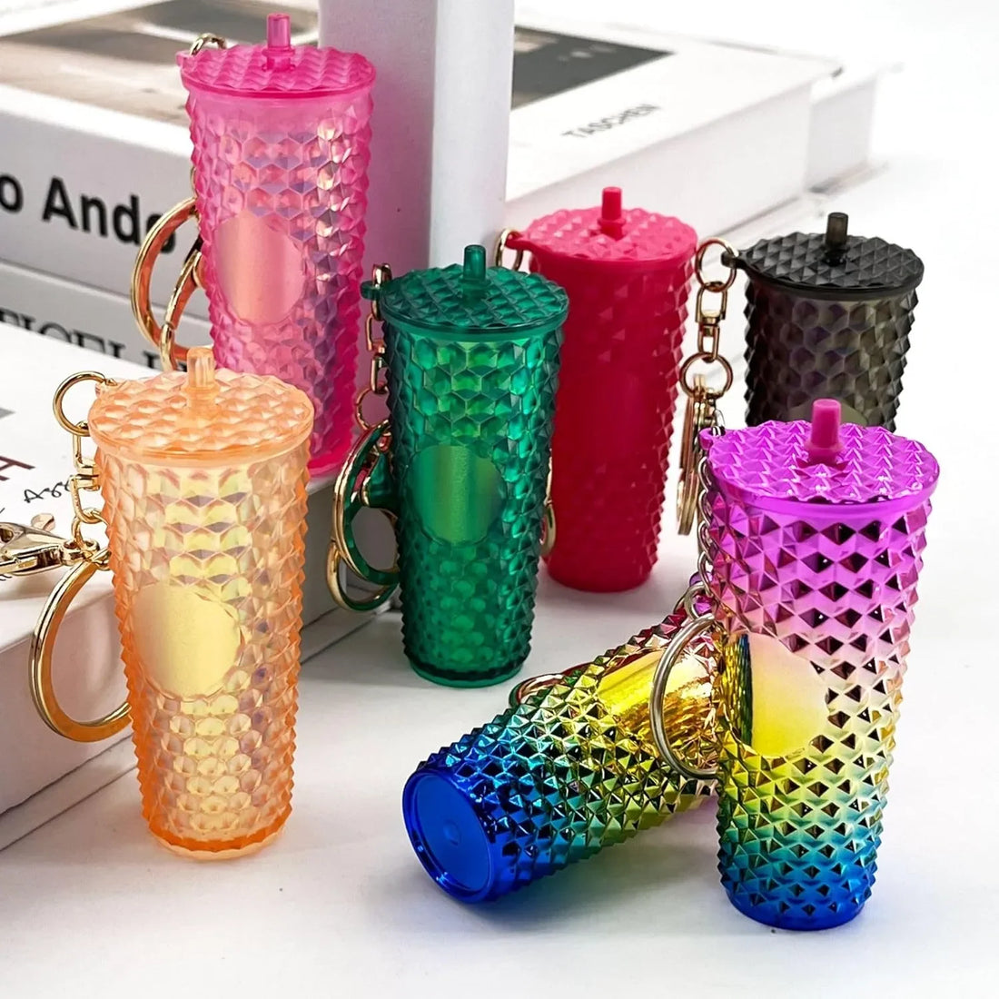 StarBX Glitter Glow Tumbler Keychain