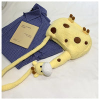 Tall Giraffe Plush Crossbody Bag
