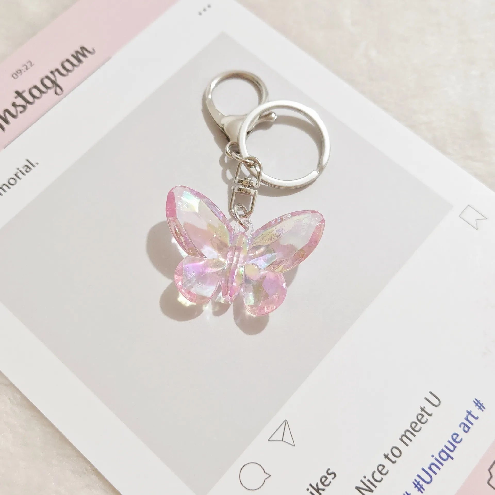 Glimmerwing Butterfly Crystal Keychain