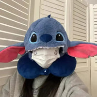 Stitch Hooded Travel Neck Pillow
