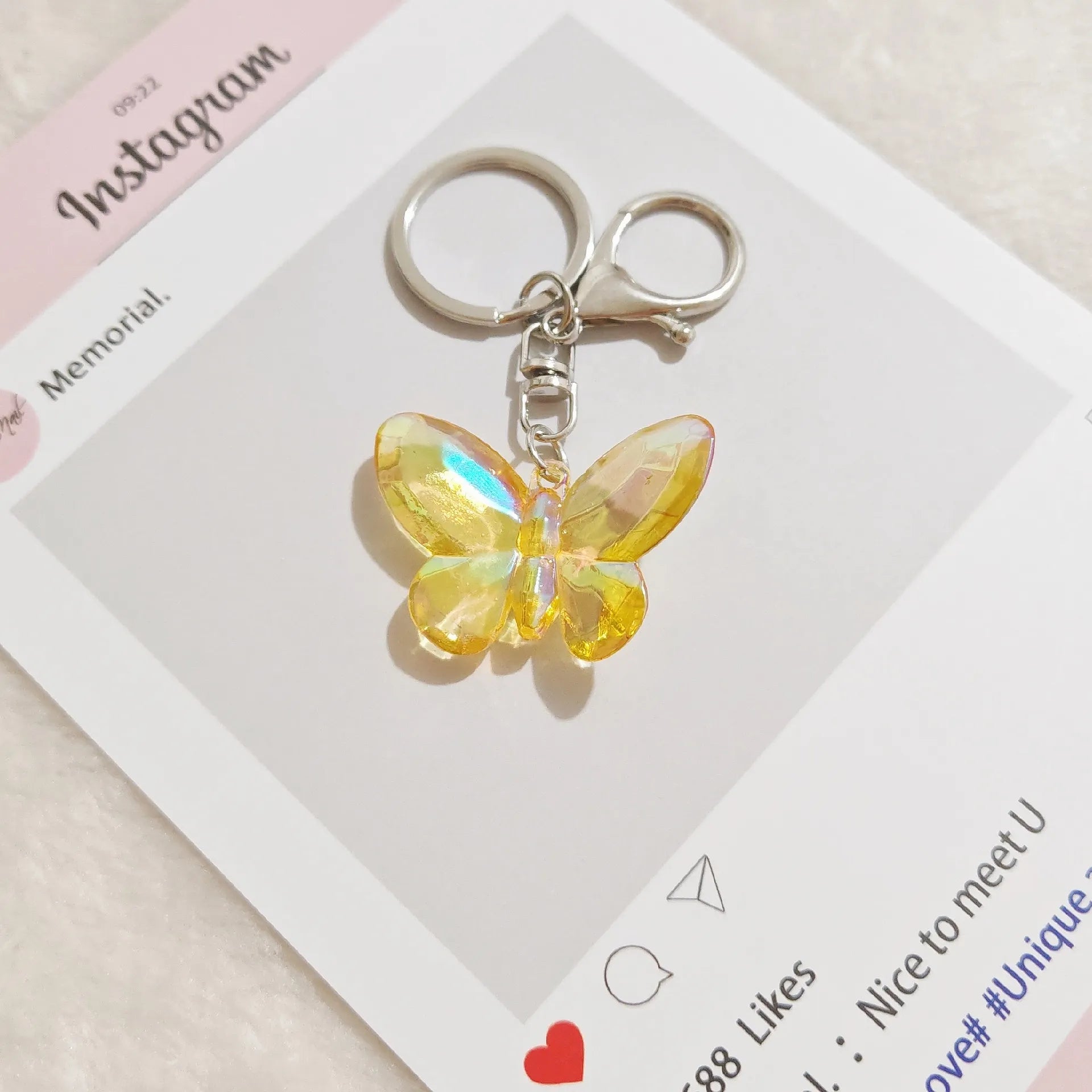 Glimmerwing Butterfly Crystal Keychain