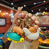 Rider Capybara 3D Keychain