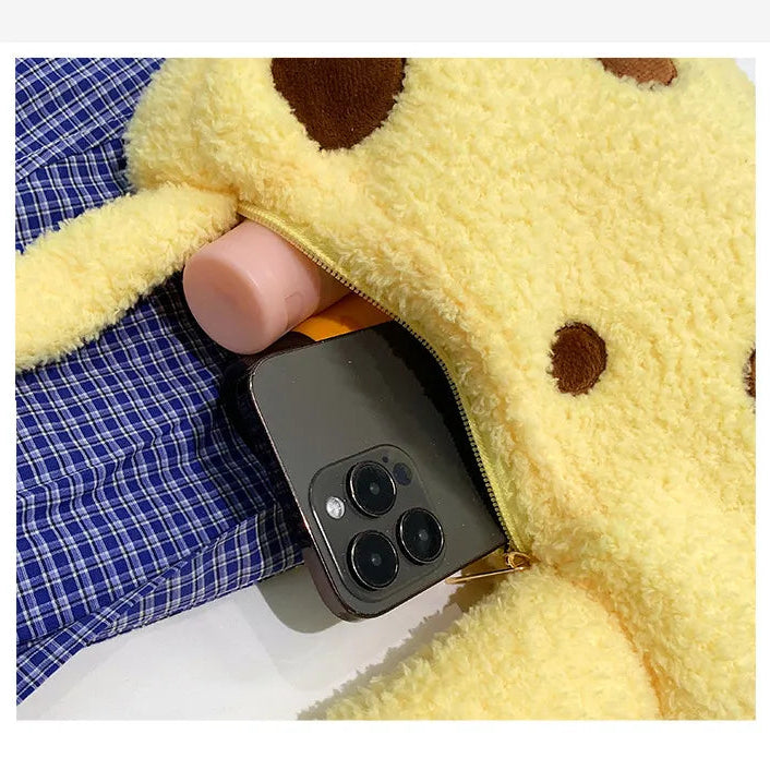 Tall Giraffe Plush Crossbody Bag