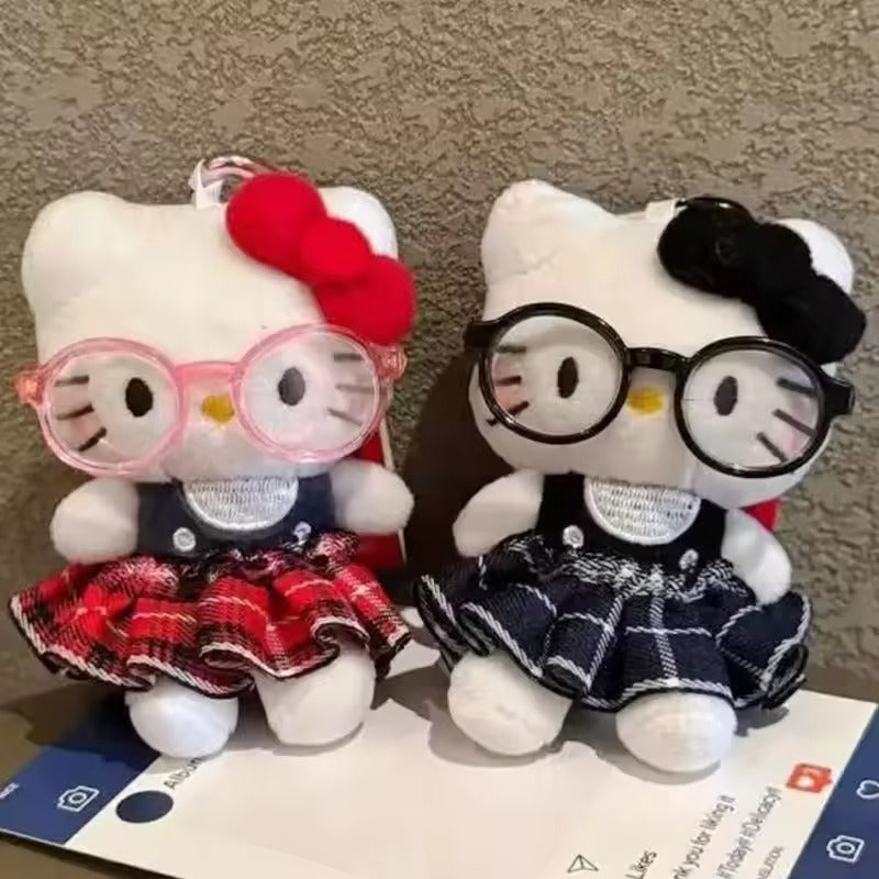 Hello Kitty Little Nerd Plush Keychain