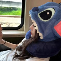 Stitch Hooded Travel Neck Pillow