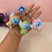 Stitch Eat Before Sleep Squishy Keychain