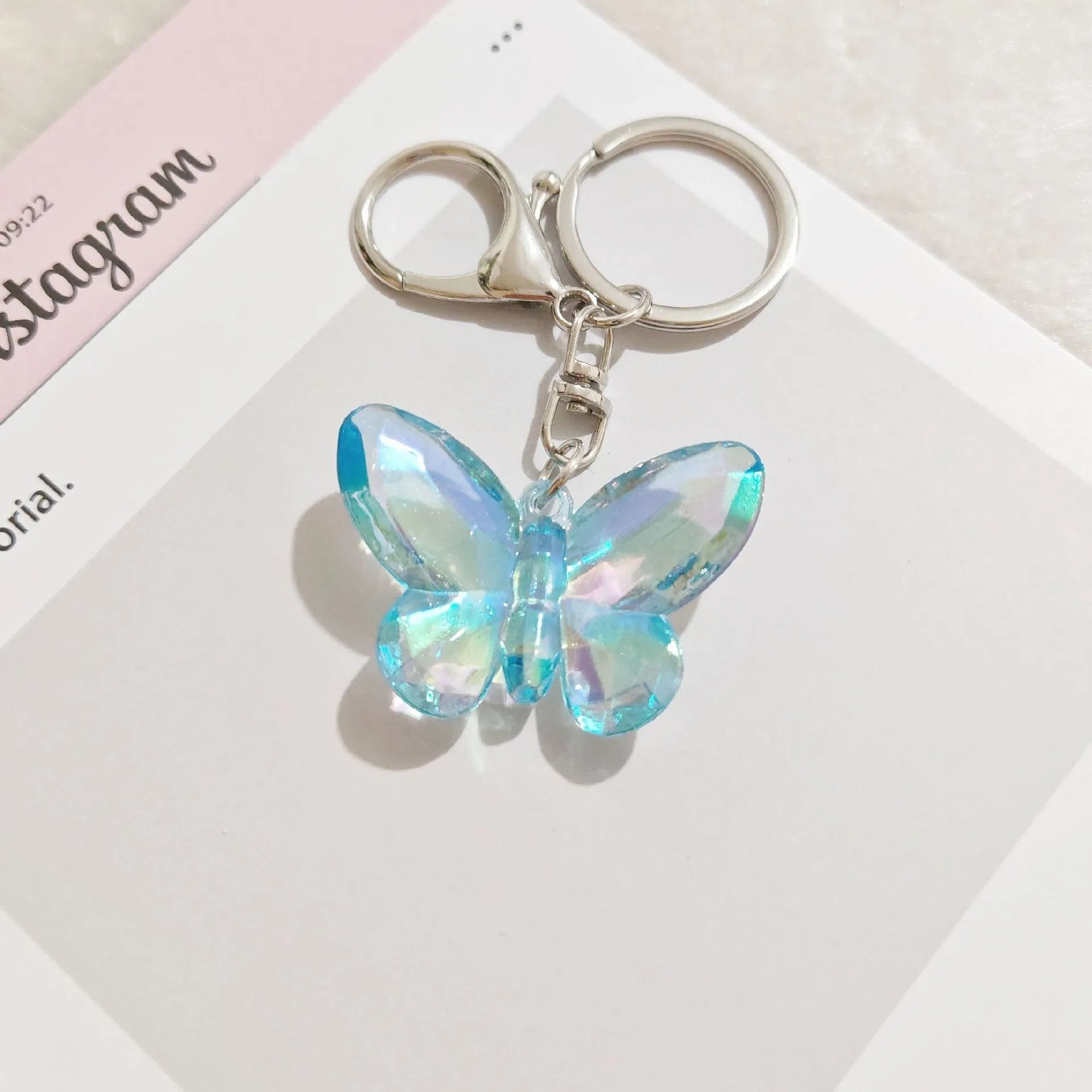 Glimmerwing Butterfly Crystal Keychain