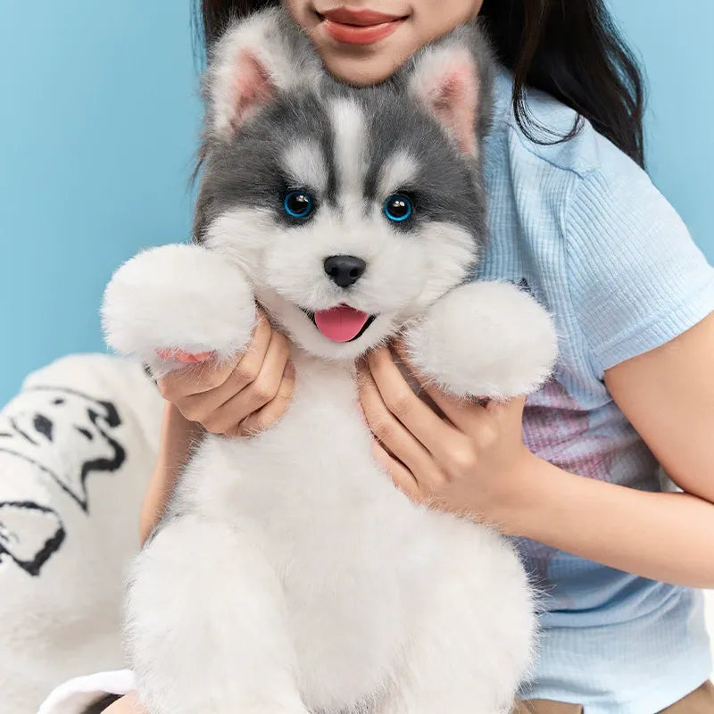 Bear Hugs Siberian Husky Pup Simulation Plush Backpack