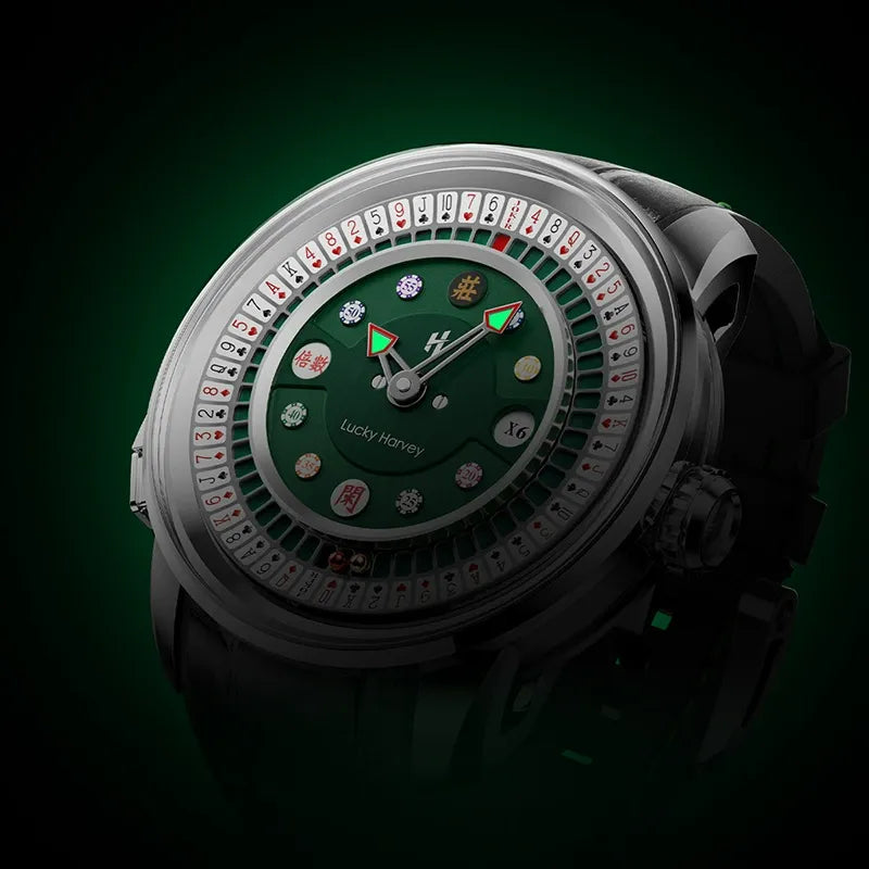 Lucky Harvey Player Series Poker Roulette Mechanical Watch