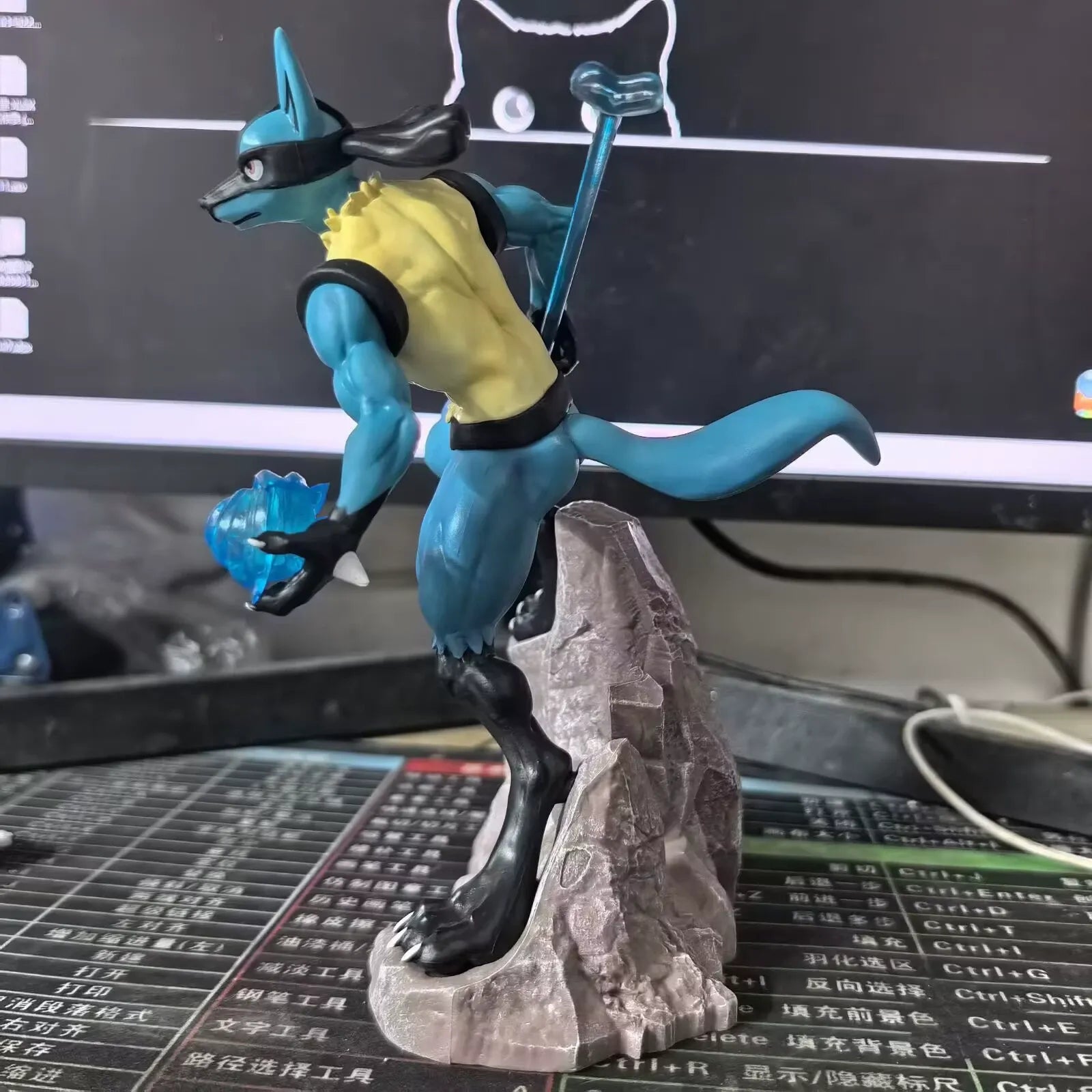 Lucario Aura Sphere & Bone Rush Ver. Figure (21 cm)