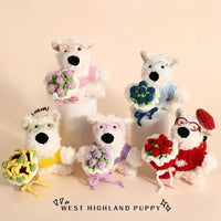 West Highland Floral Gift Plush Keychain