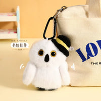 Snowy Sentinel Messenger Owl Keychain