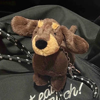 JC Dachshund Pup Plush Keychain