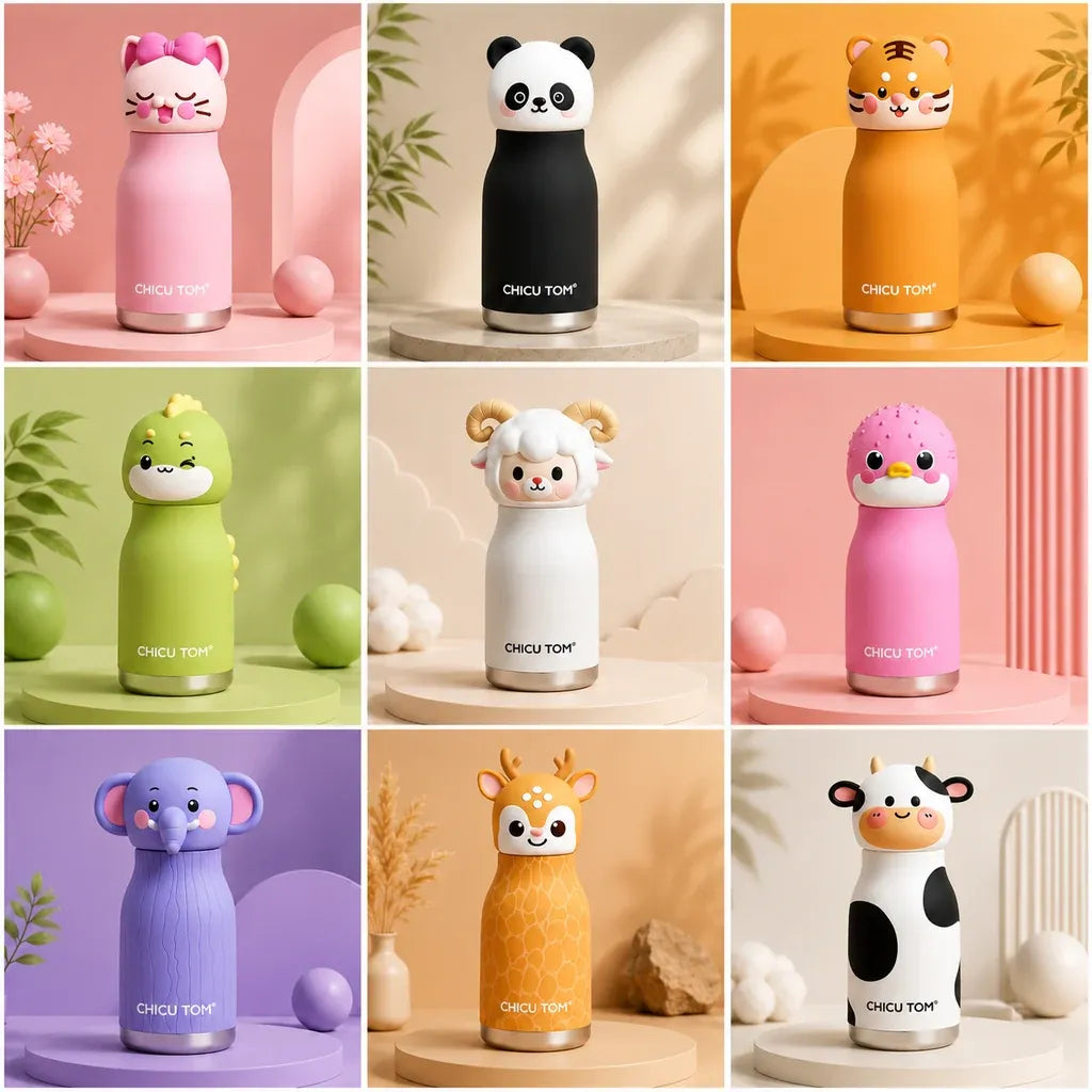 Chicu Tom Animal Safari Insulated Water Bottle (480 ml)