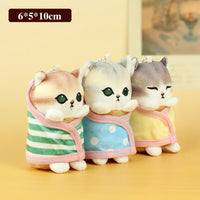 Mofusand Swaddled Kitten Plush Keychains